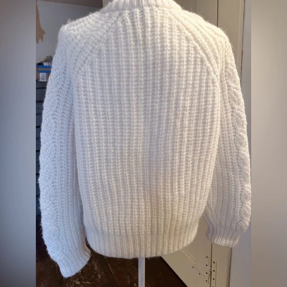 Sezane Finn Cream Textured Knit Sweater - Picture 5 of 9